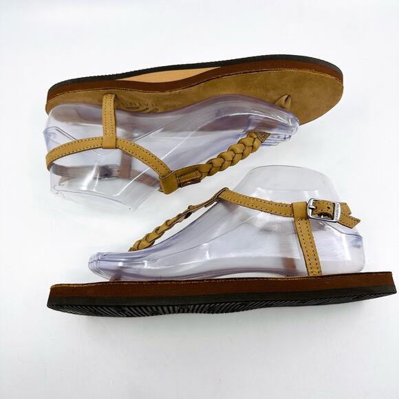 Rainbow T-Street Womens Thong Sandals Sz Large Braided Strap Ankle Strap Buckle - Picture 6 of 10